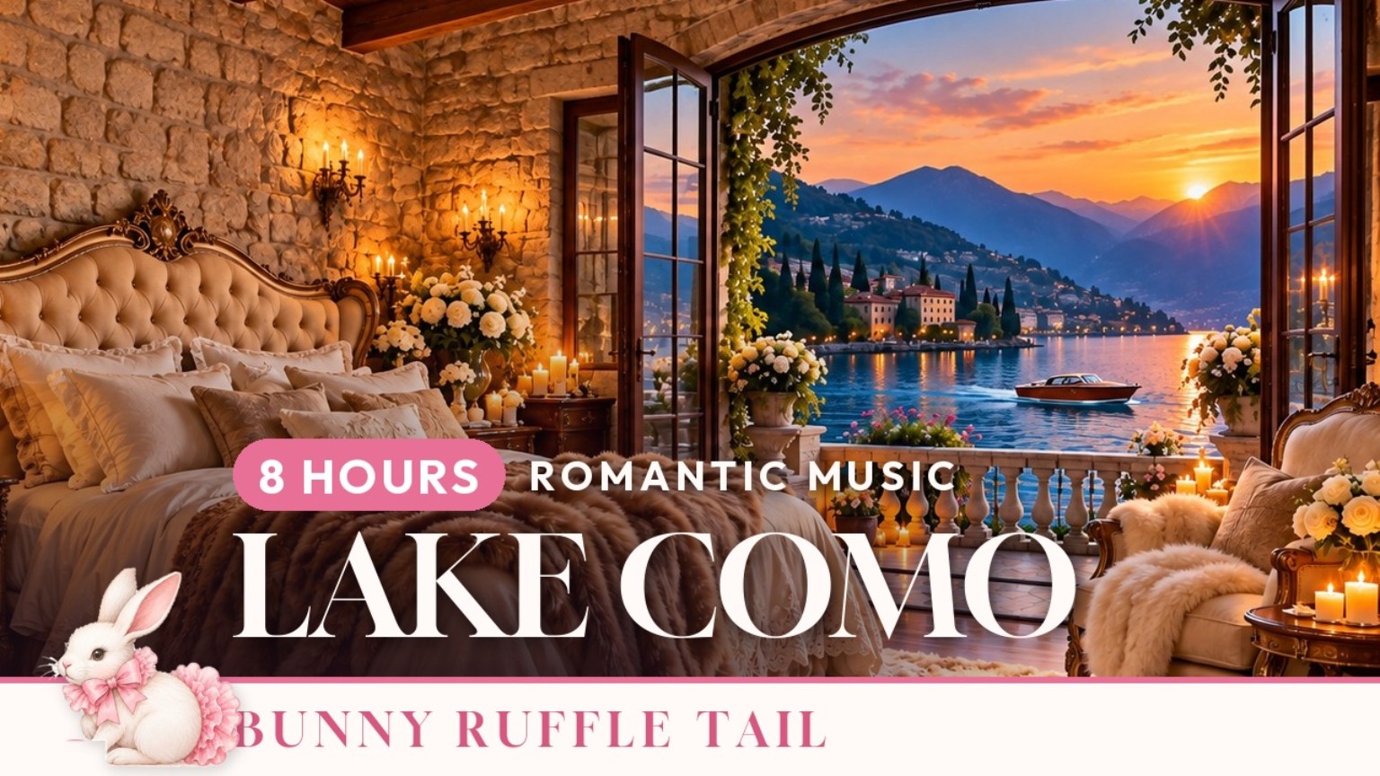 Lake Como — Bunny Ruffle Tail eight-hour romantic music and bedroom ambience video